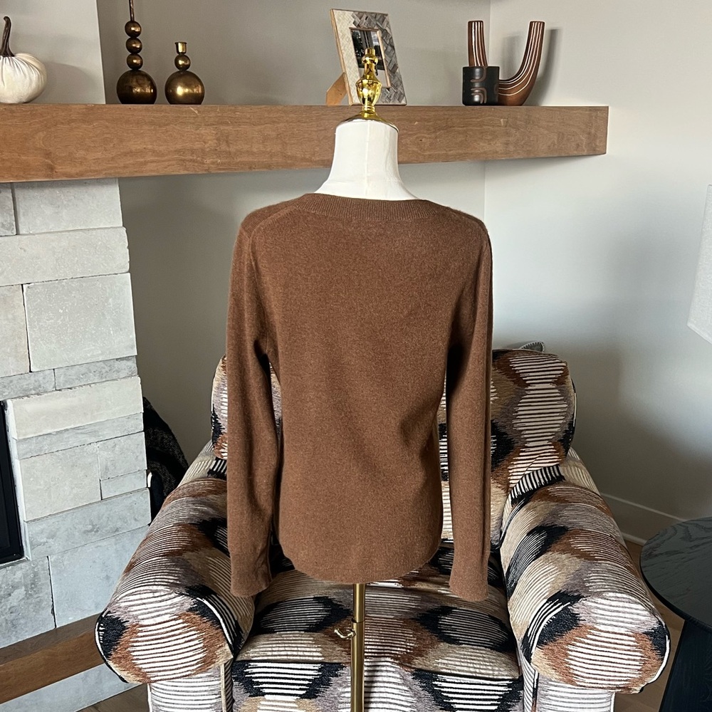 J. Crew Rich Brown Crew Neck Sweater - Picture 2 of 6